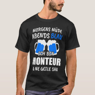 Camiseta Construcción de la pared de secado del instalador 