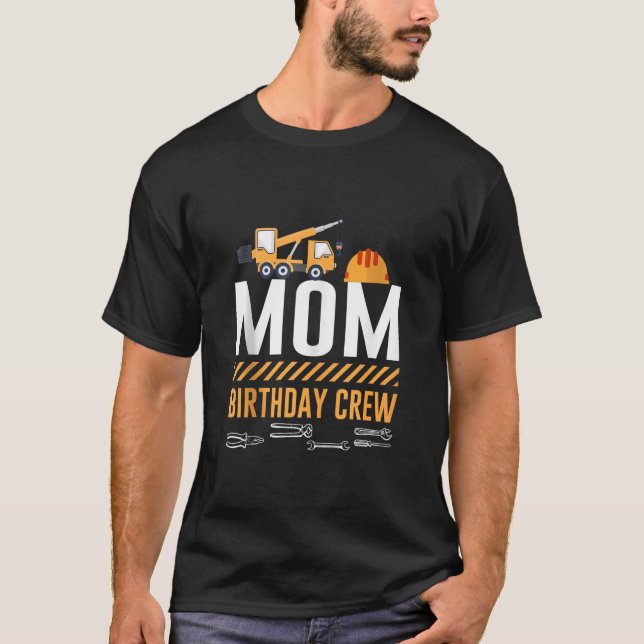 Camiseta Construcción de la tripulación de cumpleaños de la (Anverso)