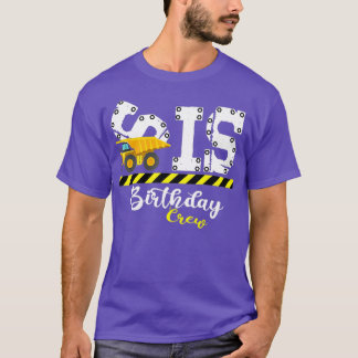 Camiseta Construcción de la tripulación de cumpleaños de la