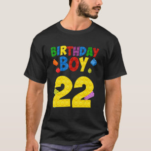 Camiseta Construcción de Master Builder 22 Birthday Boy 22º