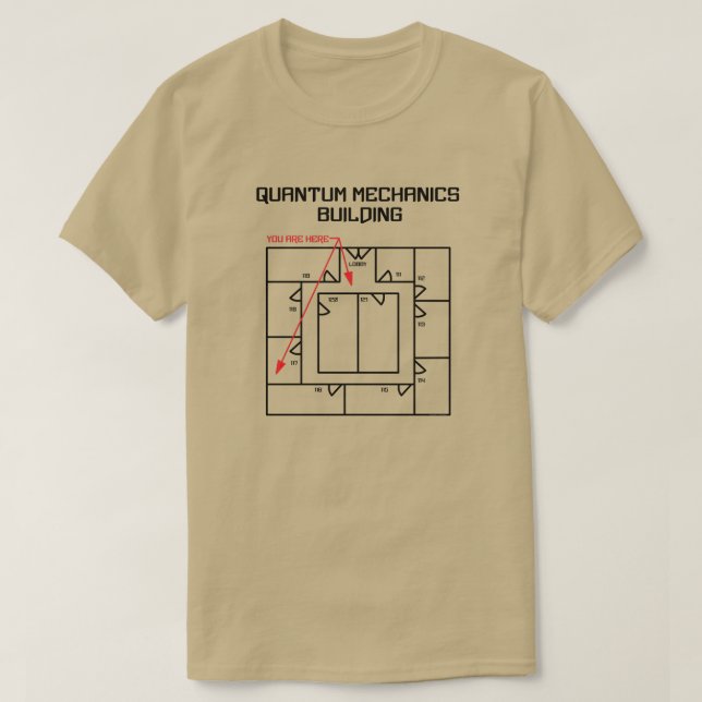 Camiseta Construcción de mecánica cuántica (Diseño del anverso)