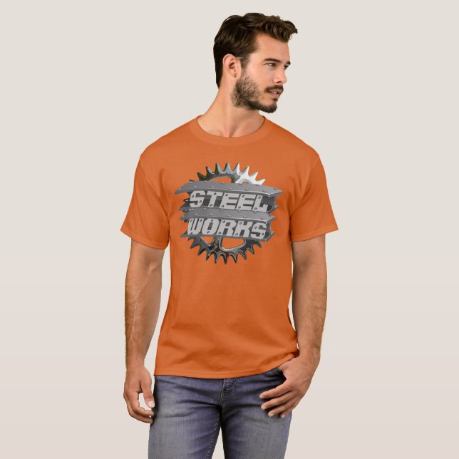 Camiseta Construcción de obras de acero (Anverso completo)