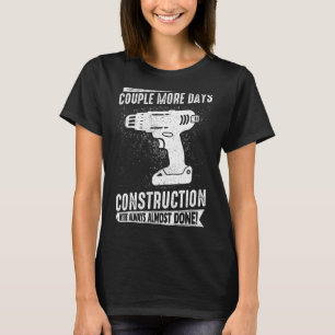 Camiseta Construcción de obras de construcción de minas