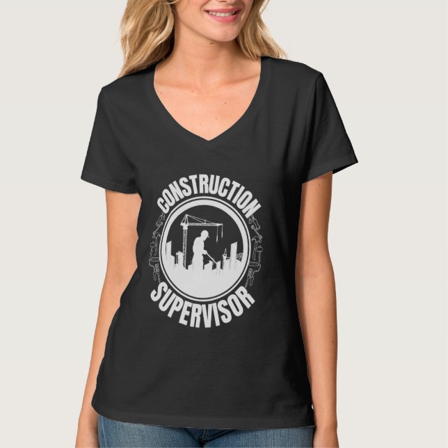 Camiseta Construcción de profesión de supervisor de constru (Anverso)