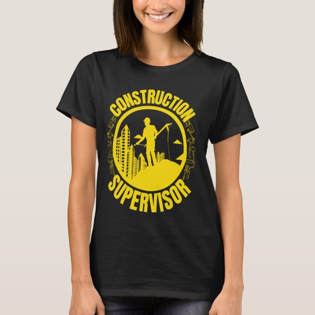 Camiseta Construcción de profesión de supervisor de constru (Anverso)