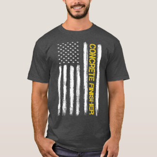 Camiseta Construcción de un acabado de hormigón con bandera