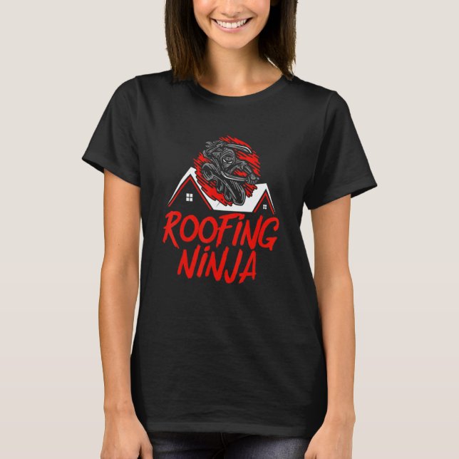 Camiseta Construcción de un contratista de techo de techos  (Anverso)