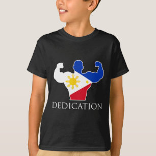 Camiseta Construcción de un cuerpo de bandera filipina con
