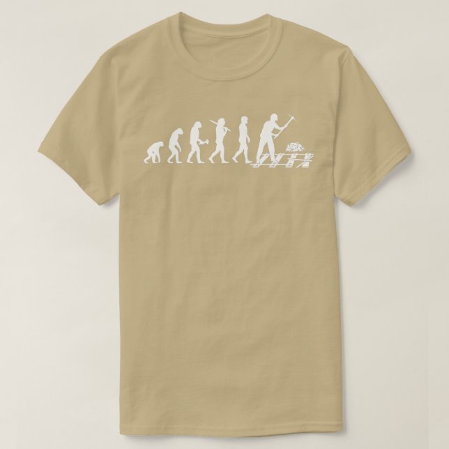 Camiseta Construcción de vías férreas de nivel de vías de t (Diseño del anverso)