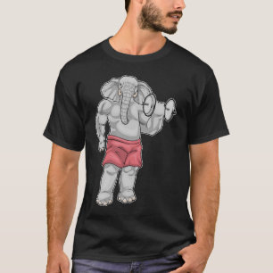 Camiseta Construcción del cuerpo del elefante Dumbbell