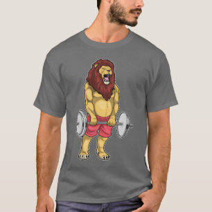 Camiseta Construcción del cuerpo del león Dumbbell