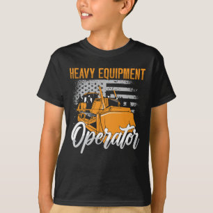 Camiseta Construcción del operador de equipo pesado con bul