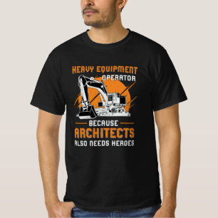 Camiseta Construcción del operador de equipo pesado de exca