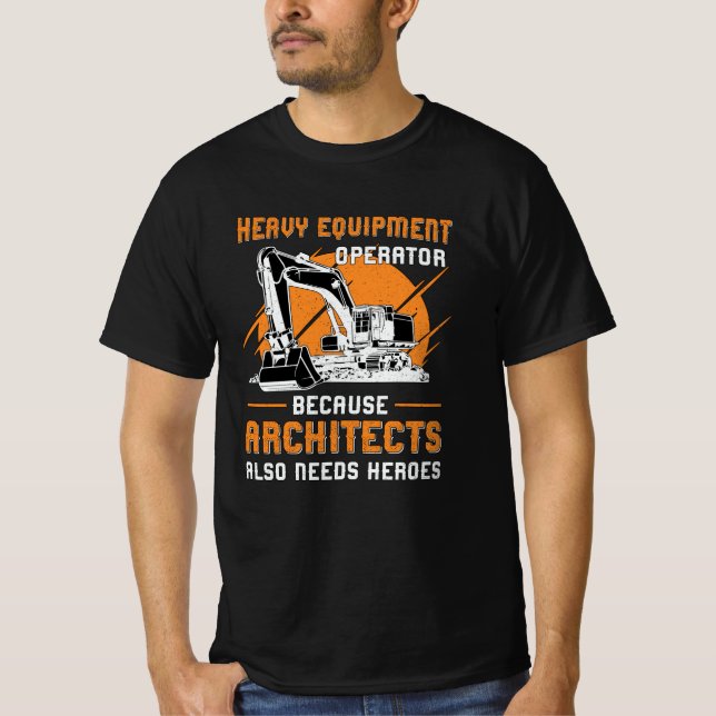 Camiseta Construcción del operador de equipo pesado de exca (Anverso)