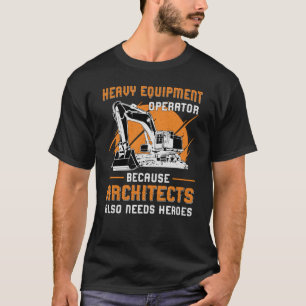 Camiseta Construcción del operador de equipo pesado de exca
