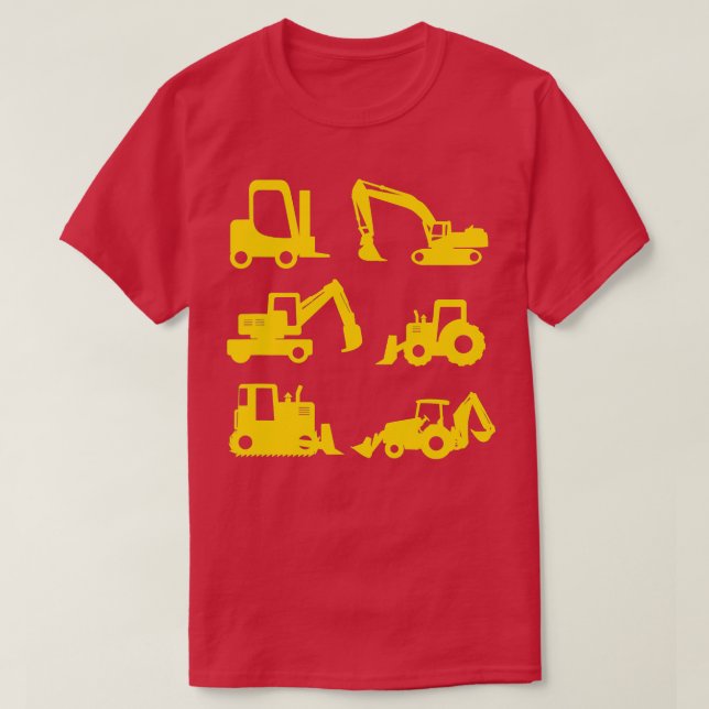 Camiseta Construcción excavadora Camiones Niños niños hombr (Diseño del anverso)