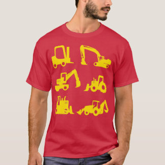 Camiseta Construcción excavadora Camiones Niños niños hombr