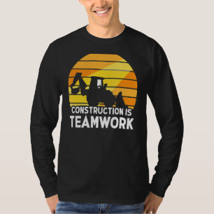 Camiseta Construcción: Sitio De Trabajadores En Equipo