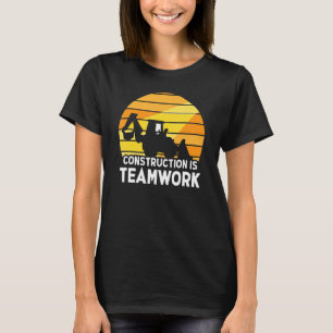 Camiseta Construcción: Sitio De Trabajadores En Equipo