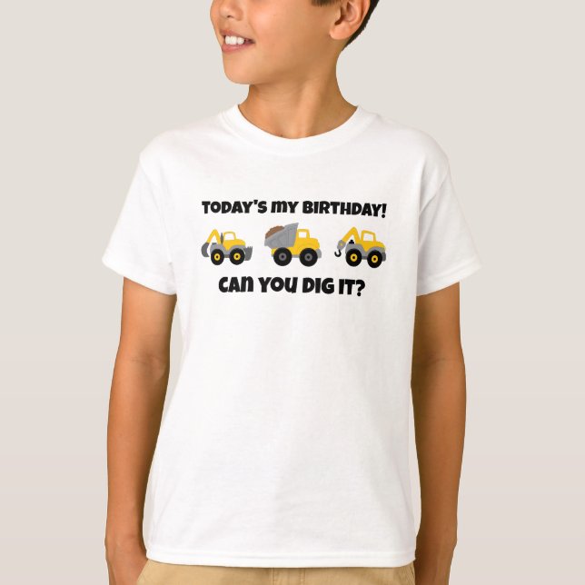Camiseta Construction Birthday Party (Anverso)