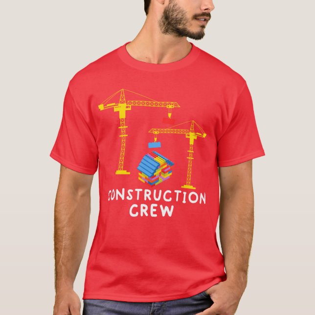 Camiseta Construction Crew Bricklayer Building Blocks Maste (Anverso)