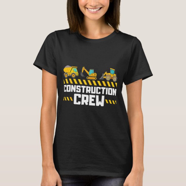 Camiseta Construction Crew Worker Excavator Boys Girls Kids (Anverso)