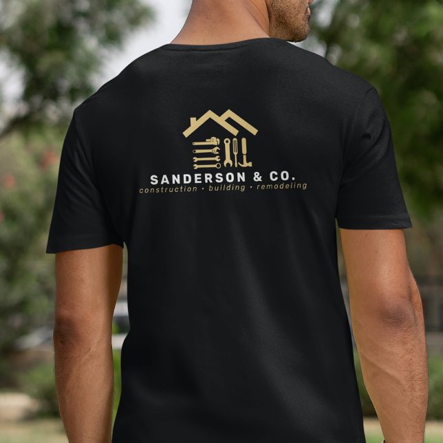 Camiseta Construction employee worker staff gold black (Subido por el creador)