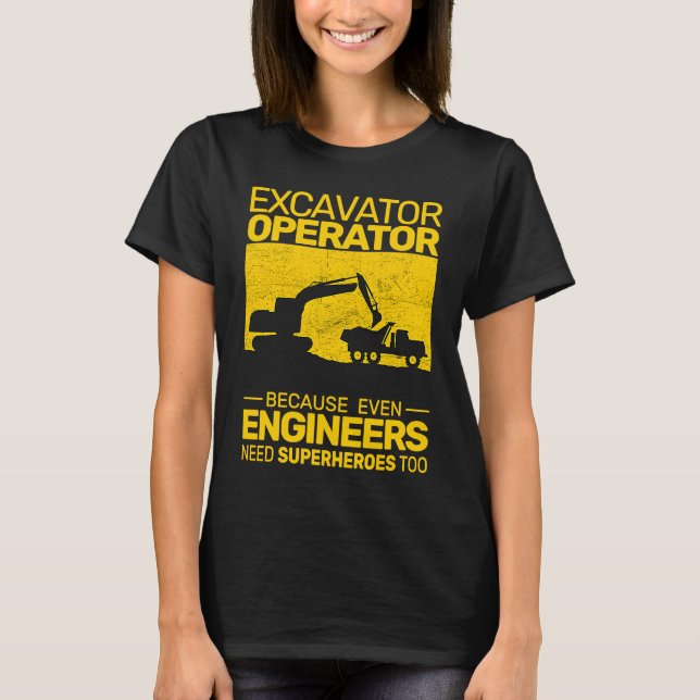 Camiseta construction equipment men kids heavy equipment op (Anverso)