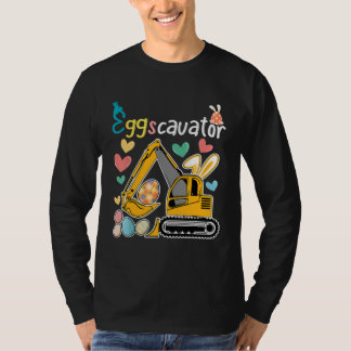 Camiseta Construction Excavator Easter Day Egg Hunt for Boy
