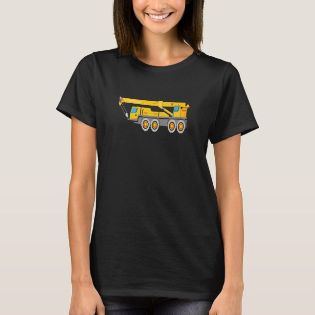 Camiseta Construction Truck Crane For Men & Boys & Kids  (Anverso)
