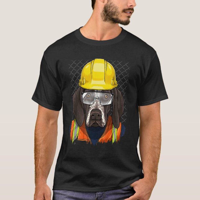 Camiseta Construction Worker German Shorthaired Pointer Lab (Anverso)