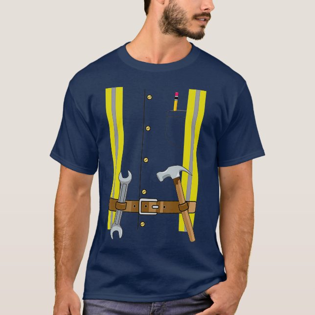 Camiseta Construction Worker Halloween Costume for Boys (Anverso)