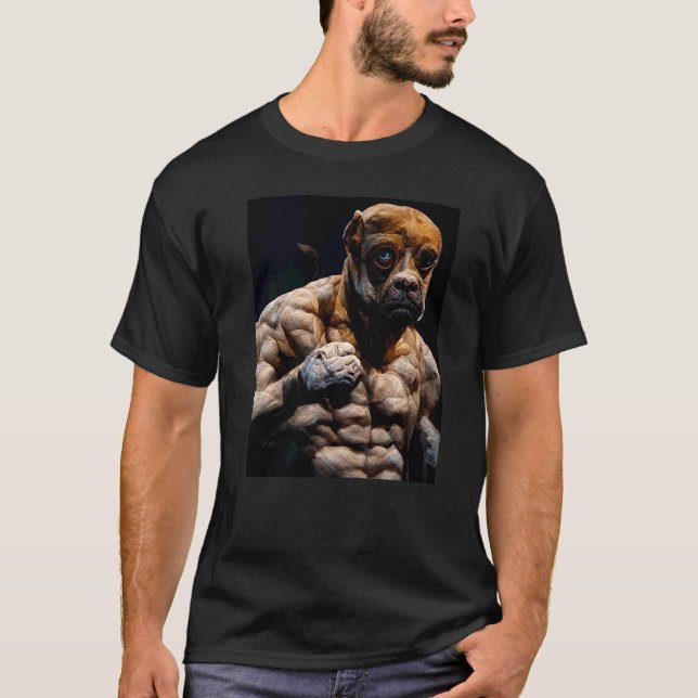 Camiseta Constructor de Cuerpo de Perro Boxer (Anverso)