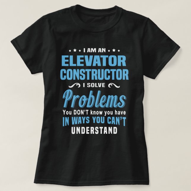 Camiseta Constructor de elevadores (Diseño del anverso)