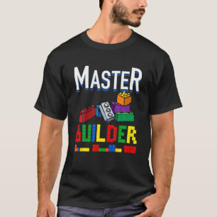 Camiseta Constructor de ladrillos, bloques de edificios div