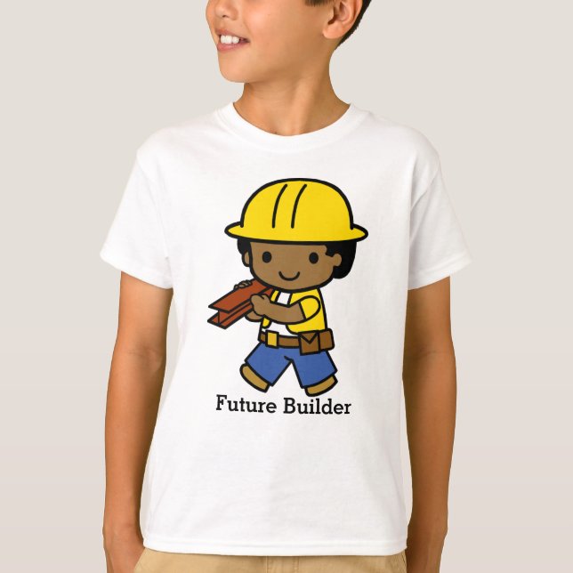 Camiseta Constructor del futuro con casco amarillo (Anverso)