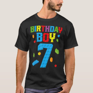 Camiseta Constructor Maestro 7º Cumpleaños Niño 7 Siete Año