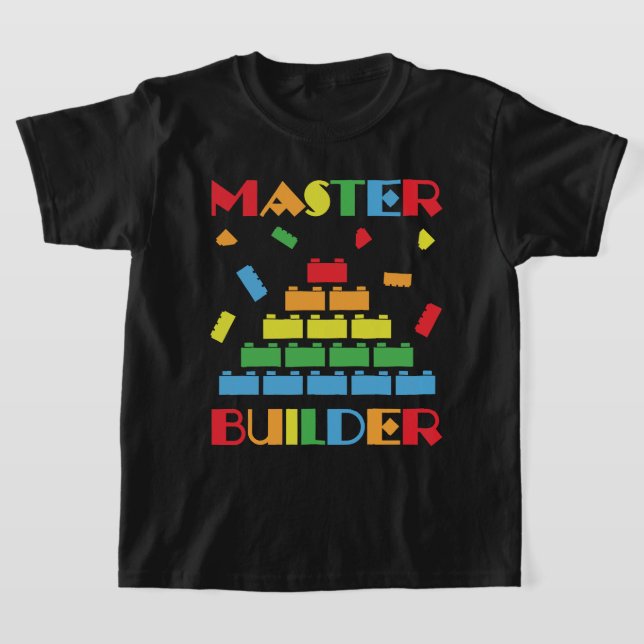 Camiseta Constructor maestro bloquea juguetes niños gracios (Distribución)