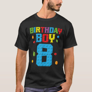 Camiseta Constructor Maestro Cumpleaños 8 Niño 8 Ocho Años 