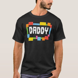 Camiseta Constructor maestro Papi Ladrillos Bloques Familia