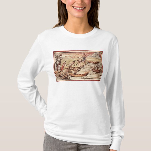 Camiseta Constructores de barcos indios mexicanos (Anverso)