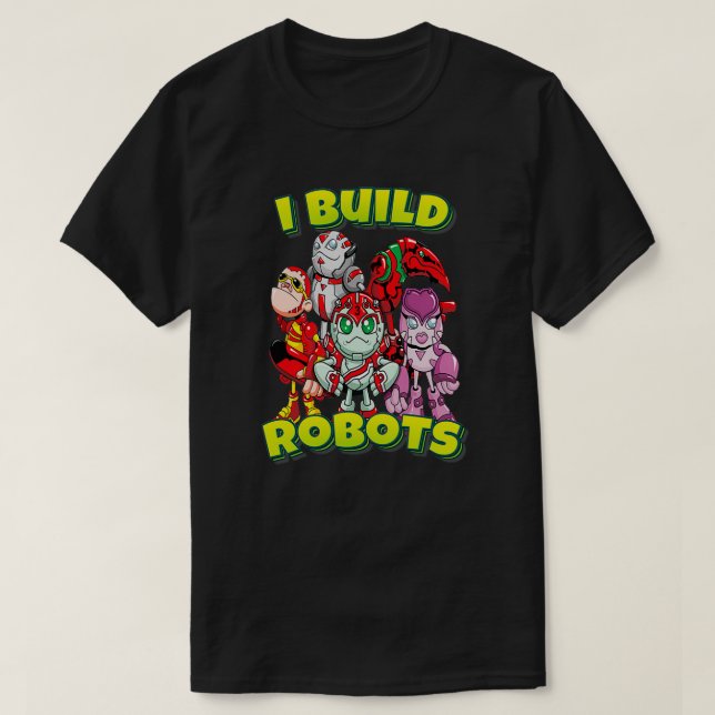 Camiseta Construí Robots Team Robots (Diseño del anverso)