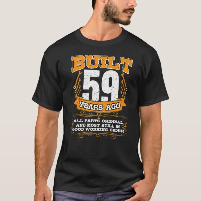 Camiseta Construido 59 Años Todas Las Piezas Original Y Aún (Anverso)