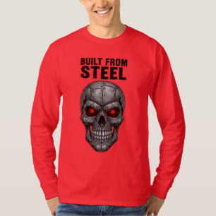 Camiseta Construido a partir de acero - Ciber cráneo con gr