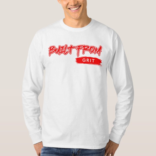 Camiseta Construido A Partir De Las Letras Rojas Grit™, Los (Anverso)