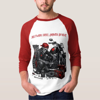 Camiseta Construido con acero. Impulsado por el corazón.