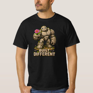 Camiseta Construido Diferente Golem de Piedra Lindo Humor d
