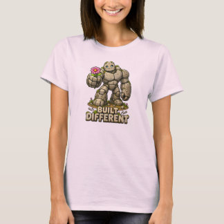 Camiseta Construido Diferente Golem de Piedra Lindo Humor d