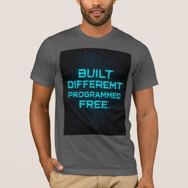 Camiseta Construido Diferente. Programado gratis. Sigma de  (Anverso)