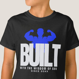 Camiseta Construido - Gratitud Espiritual Jesús Gráfica Neg